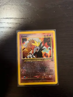 Entei #34 Black Star Promo Reverse Holo Rare Vintage Pokemon Card - NM - Image 1