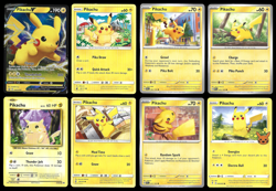 Pikachu V Set of 8 XY Evolutions Card Collection Holo Ultra Rare Shiny Pokemon - Image 1