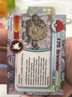 2000 Topps Pokemon Chrome #75 Graveler Series 1 Trading Cards - Image 4