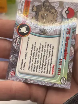 2000 Topps Pokemon Chrome #75 Graveler Series 1 Trading Cards - Image 5