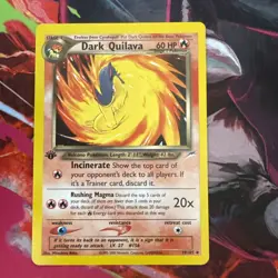 Dark Quilava 39/105 Pokemon TCG 1st Edition Neo Destiny NM Vintage 2002 Card - Image 1