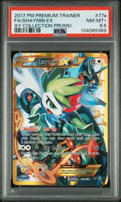 2017 Pokemon Premium Trainer XY Collection Shaymin Ex #77A PSA 8.5 - Image 1
