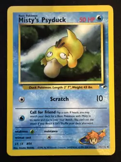 Pokemon TCG: Gym Heroes Misty's Psyduck Uncommon Card 54/132 - Image 1