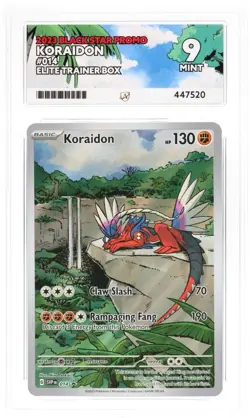 Pokemon Koraidon TCG Scarlet&Violet SVP014 Holo Promo Ace 9 - Image 1