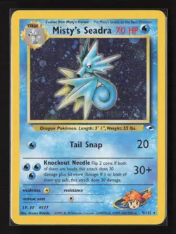 Misty's Seadra (Prerelease) 9/132 Promo WoTC Promo Pokemon Card - Image 1