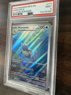 Pokemon TCG Wartortle 171/165 Mew-EN 151 Illustration Rare MINT PSA 9 - Image 1
