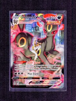 2022 Pokemon SWSH09 Brilliant Stars Trainer Gallery UMBREON VMAX #TG23 UltraRare - Image 1