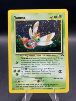Pokemon TCG Yanma 17/75 Neo Discovery Holo Rare w/ Swirl - Image 1