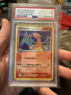 2007 POKEMON EX POWER KEEPERS 6 CHARIZARD-HOLO - PSA 3 - Image 1