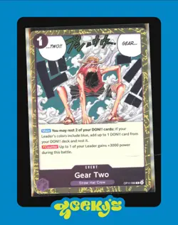 Gear Two OP11-080 A Fist of Divine Speed Foil One Piece CCG TCG - Image 1