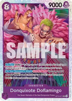 Donquixote Doflamingo OP10-071 English SR Royal Blood One Piece Card Game - Image 1
