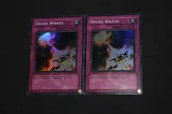 Yugioh Card Lot 2x EX-LP 1st Edition Super Rare Divine Wrath RDS-EN050 Set - Image 1