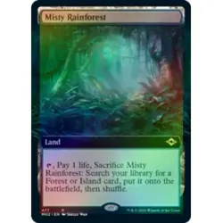 FOIL MISTY RAINFOREST (EXTENDED ART) Modern Horizons 2 Magic MTG MINT CARD - Image 1