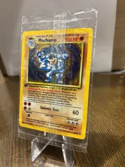 Machamp Holo Rare 1st Edition Factory Sealed Pokemon Card Near Mint #B - Image 3