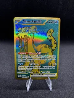 Pokemon TCG Chien-Pao EX 242/091 Paldean Fates Holo Card NM - Image 1