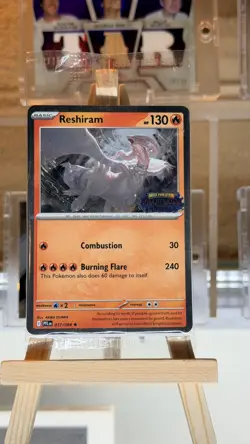Pokemon Reshiram Phantasmal Flames Stamped Promo Card TCG Barnes Noble Sealed - Image 1