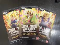 3x Dragon Ball Super Card Game Fusion World Saiyan’s Pride - Sealed (Random Art) - Image 1