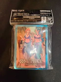 One Piece TCG Official Card Sleeves Nami Vivi Store Edition Sealed US SELLER - Image 1
