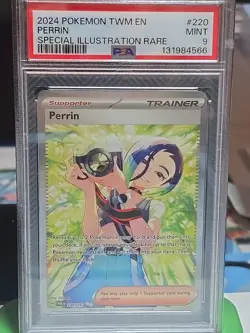 Perrin Twilight Masquerade Sir Holo Pokemon Card 220/167 PSA 9 - Image 1