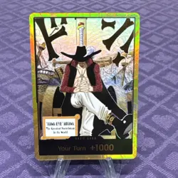 OP14 Gold DON!! Card Hawk Eye Mihawk The Azure Seas Seven One Piece CCG ENGLISH - Image 1