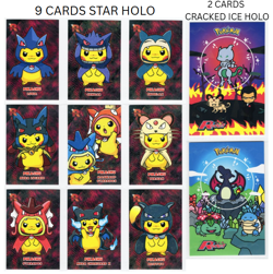 Pikachu Poncho Pokemon Cards Lot Team Rocket Database CRACKED ICE / STAR HOLO - Image 1