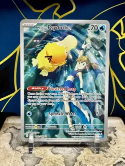 Pokemon TCG Destined Rivals Misty's Psyduck Illustration Rare Holo Card 193/182 - Image 1