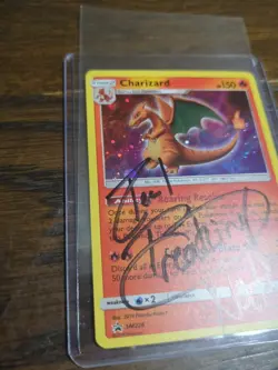 Charizard SM226 Black Star Promo Holo Pokemon TCG Signed Real Breaking Nate - Image 2