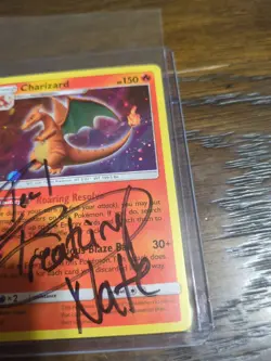 Charizard SM226 Black Star Promo Holo Pokemon TCG Signed Real Breaking Nate - Image 3
