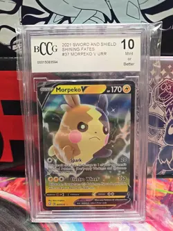 2020 Pokemon Sword & Shield Base Set Morpeko V #079 BCCG GRADE 10 - Image 1