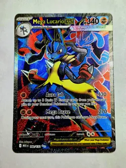 2025 Pokemon TCG Lucario EX 160/132 Mega Evolution Secret Rare Full Art NM/MINT - Image 1