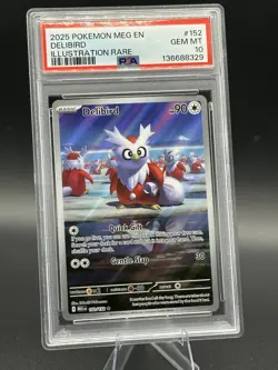 🔥Pokemon DELIBIRD 152/132 PSA GEM/MINT 10!!Mega Evolution Holo🔥 - Image 1