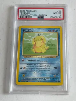 PSA 8 VINTAGE PSYDUCK! NM-MINT! 2002 Pokemon TCG Legendary Collection #88/110 - Image 1