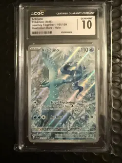 Articuno 161/159 CGC 10 Illustration Rare Pokemon Journey Together 2025 TCG - Image 2