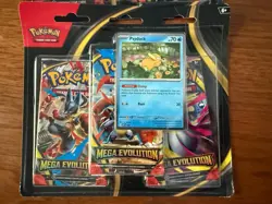 2 Pack! Pokemon TCG Mega Evolutions 3-Pack Blister Psyduck & Golduck Sealed NEW - Image 2