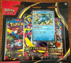 2 Pack! Pokemon TCG Mega Evolutions 3-Pack Blister Psyduck & Golduck Sealed NEW - Image 3