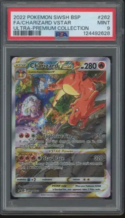 2022 Pokemon SWSH BSP Ultra Premium Collection #262 Charizard VSTAR Mint PSA 9 - Image 1