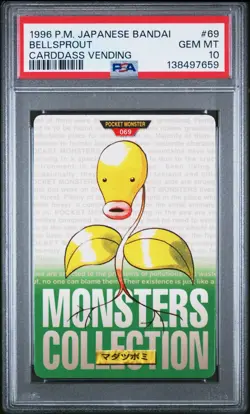 PSA 10 2025 CERT POP 4 BELLSPROUT 1996 POKEMON JPN BANDAI CARDDASS VENDING #69 - Image 1