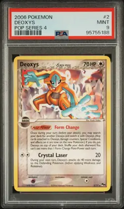 Pokemon 2006 PSA 9 MINT Deoxys POP Series 4 2/17 Promo Non Holo - Image 3