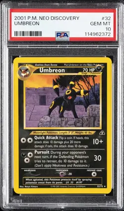 2001 POKEMON NEO DISCOVERY #32 UMBREON PSA 10 - Image 1