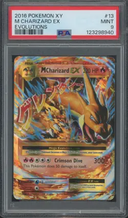 2016 Pokemon XY Evolutions #13 M Charizard EX Mint PSA 9 - Image 1