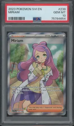2023 Pokemon SVI EN #238 Miriam Gem Mint PSA 10 - Image 1