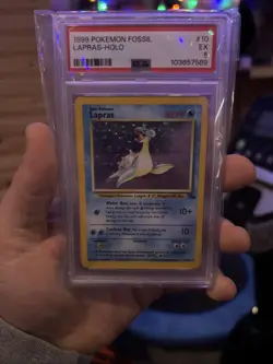 Pokemon Fossil Lapras Holo Rare 10/62 PSA 5 EX - Image 2