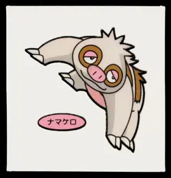 Slakoth Daiichi Deco Bread Sticker Pokemon Japanese Heavily Played - Image 1