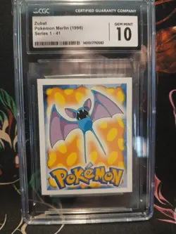 1998 Pokemon CGC Gem Mint 10 Merlin Grimer Graded Sticker - Image 1