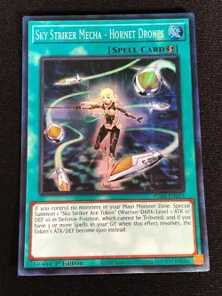 Yugioh Sky Striker Mecha Hornet Drones JUSH-EN053 1st Collectors (NM) - Image 1