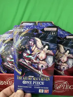 One Piece The Azure Sea’s Seven Op14 Sleeved Booster Pack 50 Packs New Sealed - Image 1