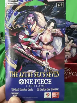 One Piece The Azure Sea’s Seven Op14 Sleeved Booster Pack 50 Packs New Sealed - Image 2