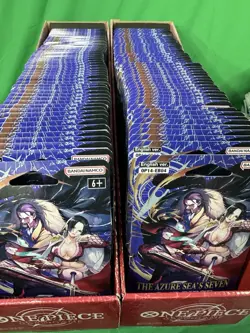 One Piece The Azure Sea’s Seven Op14 Sleeved Booster Pack 50 Packs New Sealed - Image 4