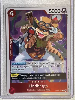 OP05-017 Lindbergh Rare One Piece TCG OP05: Awakening Of The New Era - Image 1