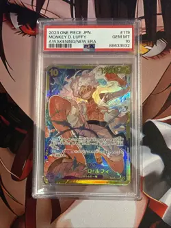 Monkey D Luffy OP05-119 PSA 10 Awakening of the New Era 2023 ONE PIECE (JP) - Image 1